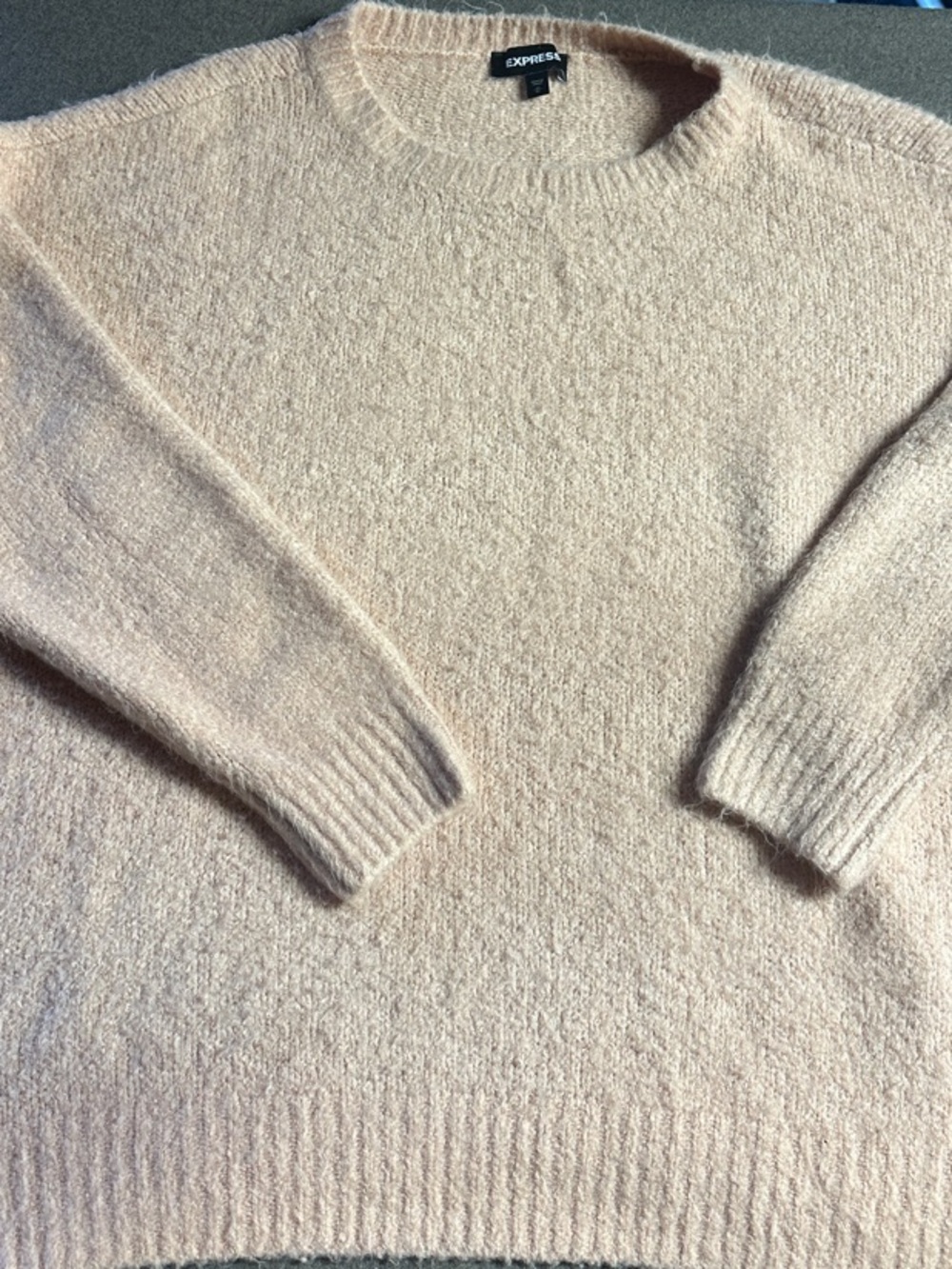 Express Women's Crewneck Sweater in Soft Blush
